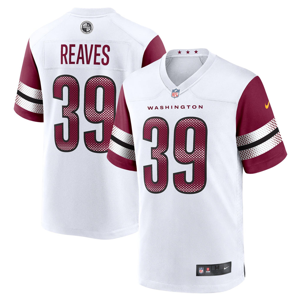 Washington Commanders Jeremy Reaves White Game Jersey