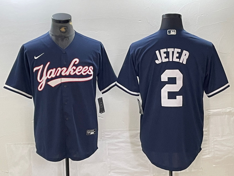 Men's New York Yankees Derek Jeter #2 Navy Limited Player jersey
