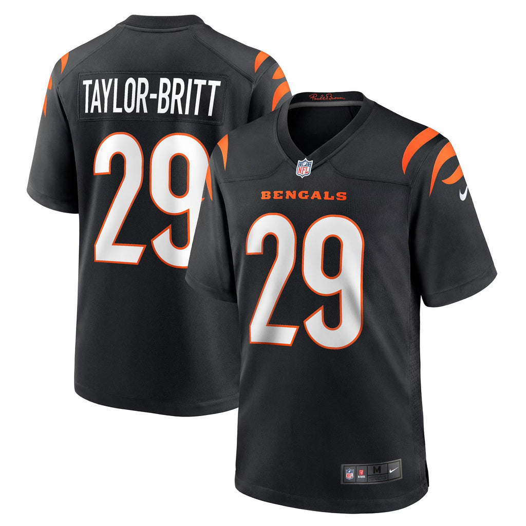 Cincinnati Bengals Cam Taylor-Britt Black Game Player Jersey