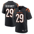 Cincinnati Bengals Cam Taylor-Britt Black Game Player Jersey