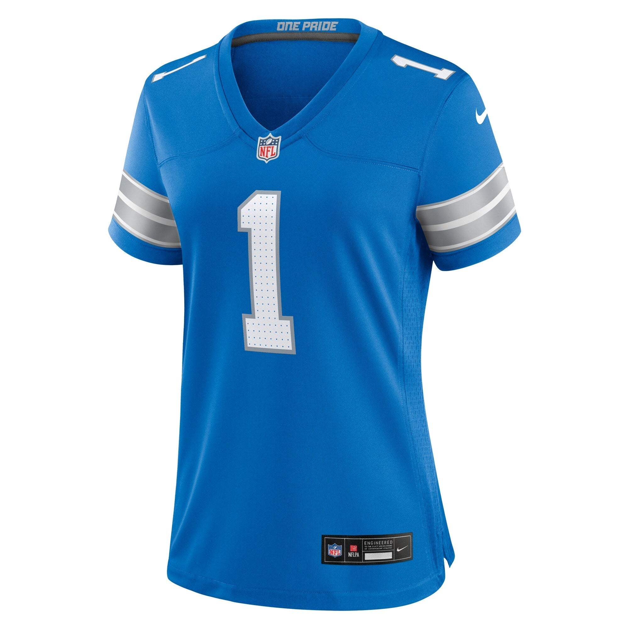 Detroit Lions Number 1 Mom Blue Game Jersey