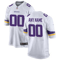 Minnesota Vikings White Custom Game Jersey