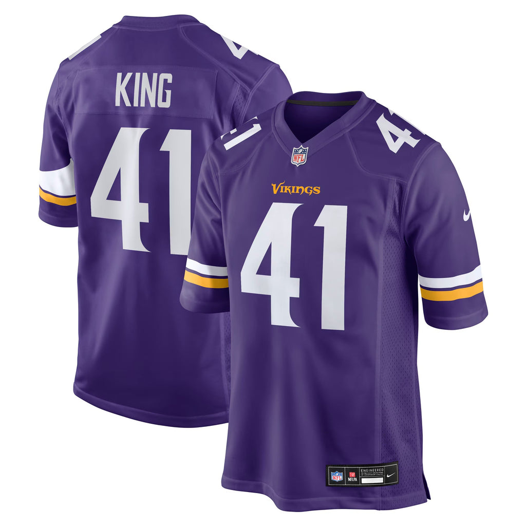 Minnesota Vikings Kobe King Purple Team Game Jersey