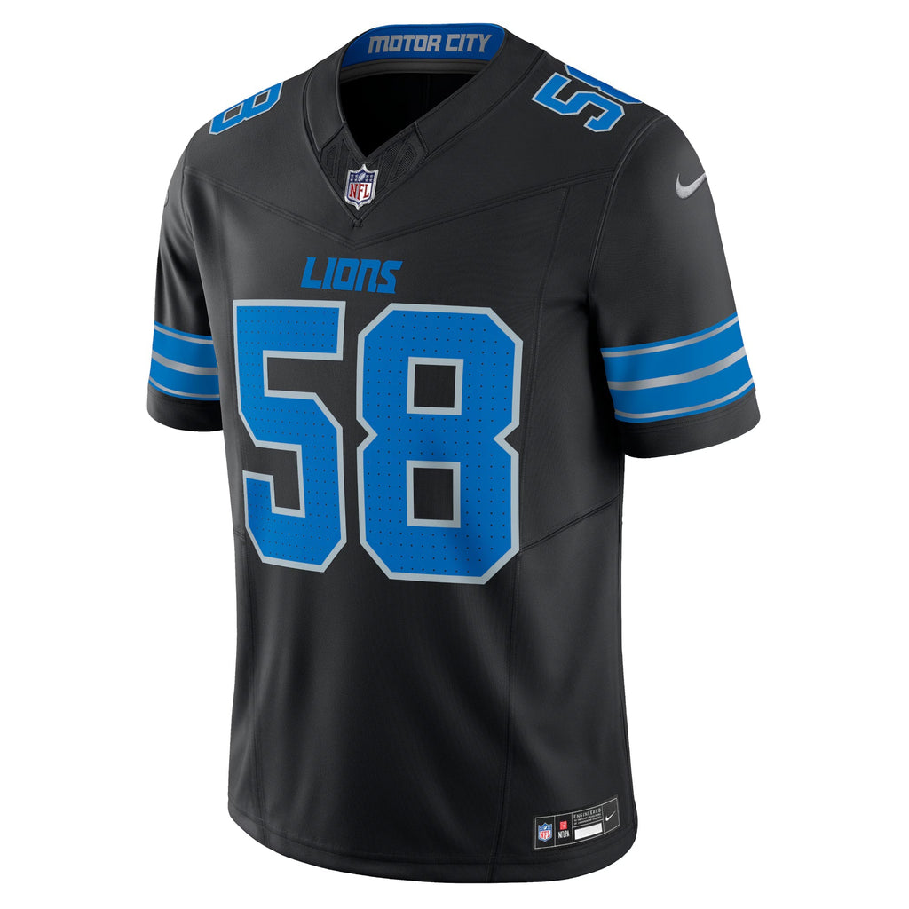 Detroit Lions Penei Sewell Black Vapor F.U.S.E. Alternate Limited Jersey