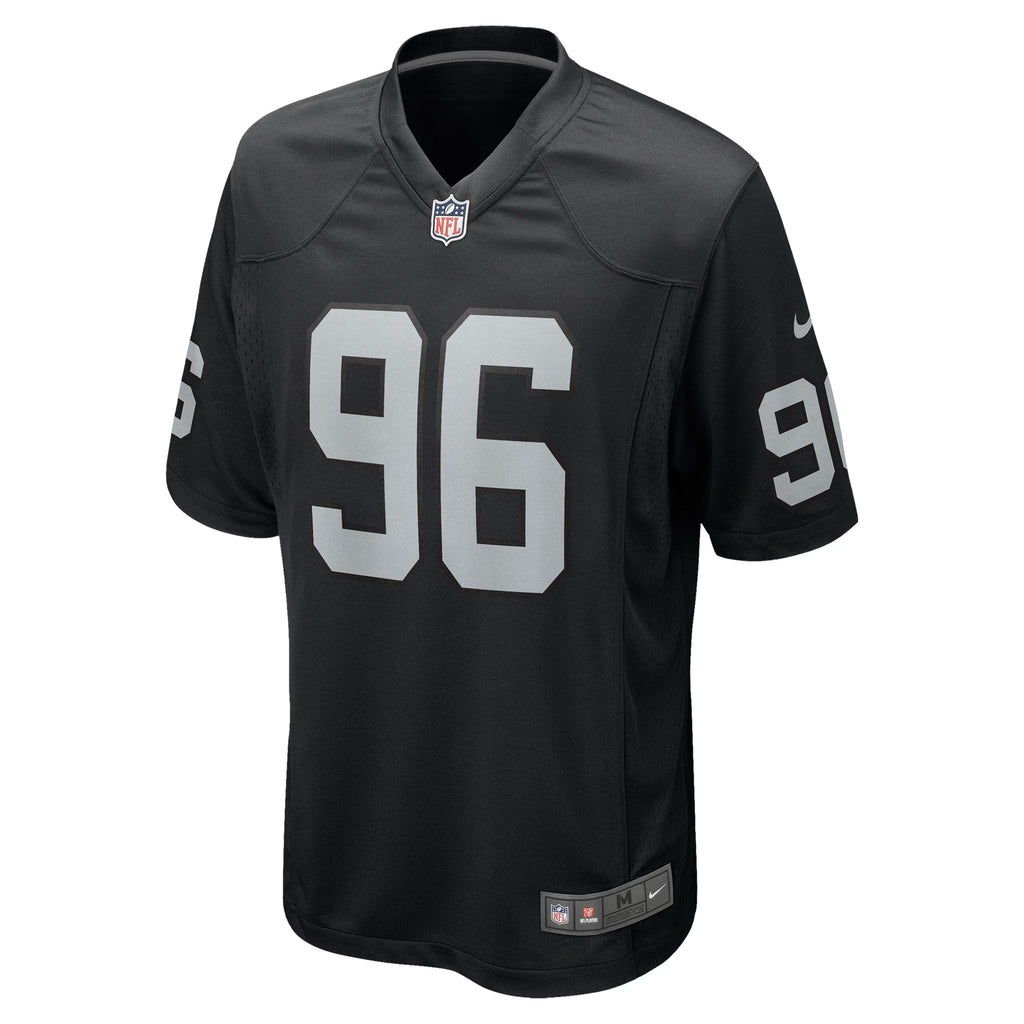 Las Vegas Raiders Jonah Laulu Black Team Game Jersey