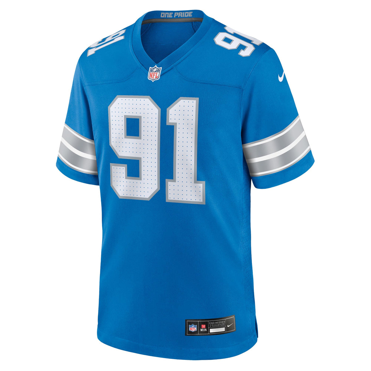 Detroit Lions Tyleik Williams Blue 2025 NFL Draft First Round Pick Game Jersey