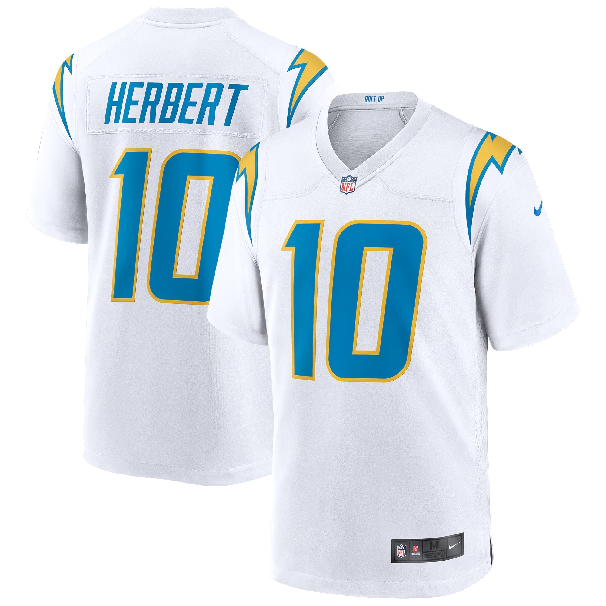 Los Angeles Chargers Justin Herbert White Game Jersey