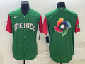 Men's 2023 World Baseball Classic Mexico Green/Red jersey
