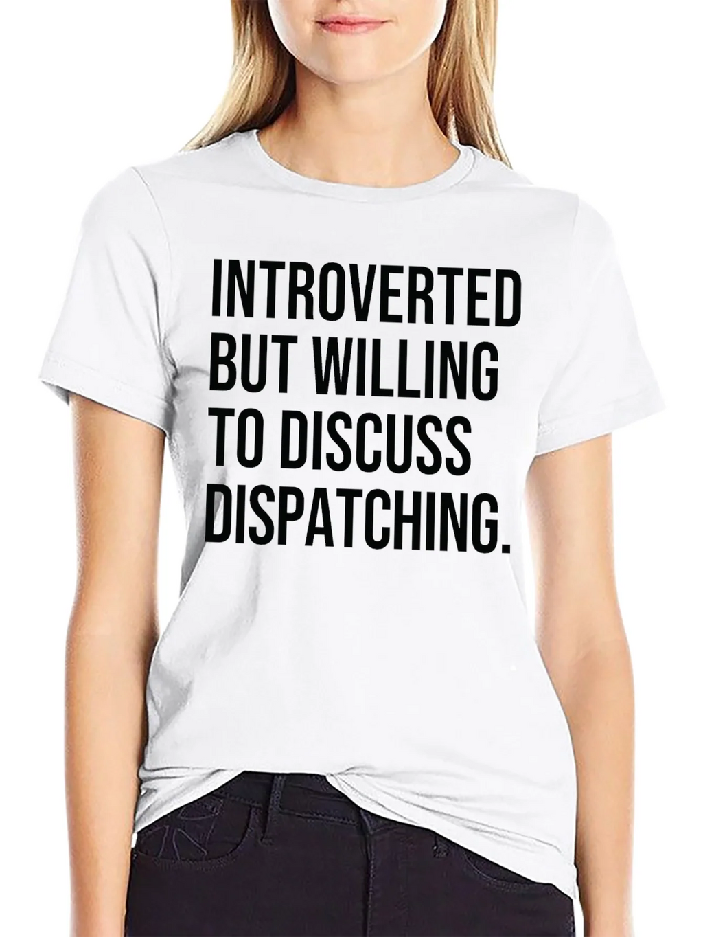 Introverted Dispatching T-Shirt - Black Graphic Tee