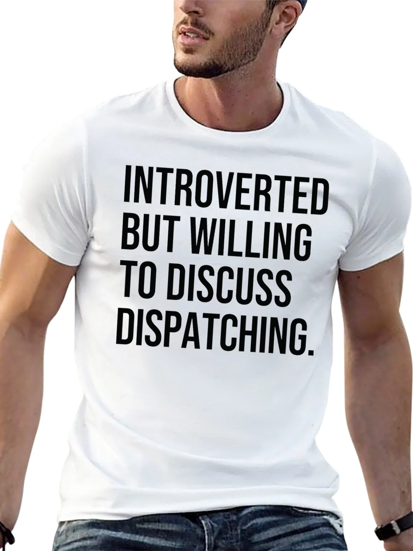 Introverted Dispatching T-Shirt - Black Graphic Tee