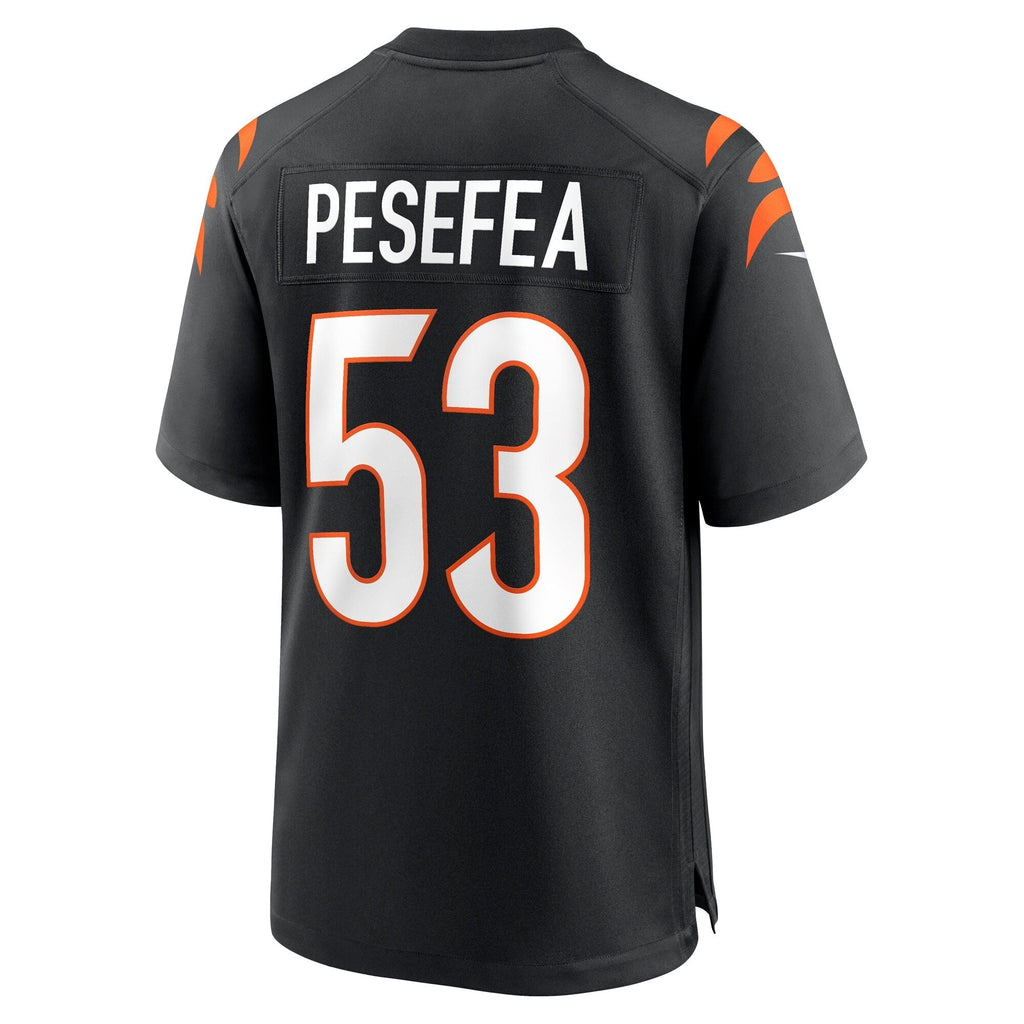 TJ Pesefea Cincinnati Bengals Nike Team Game Jersey -  Black