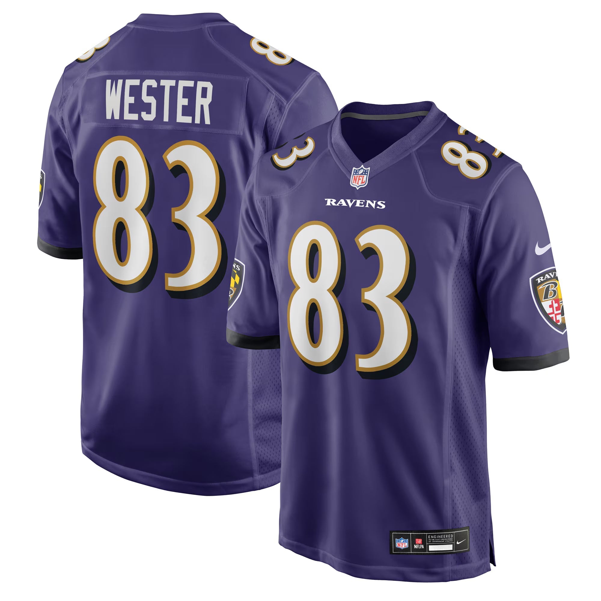 Baltimore Ravens LaJohntay Wester Purple Team Game Jersey