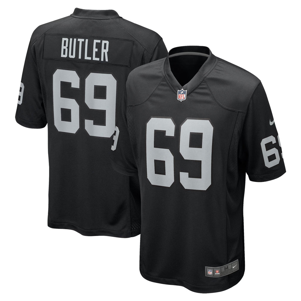 Las Vegas Raiders Adam Butler Black Team Game Jersey