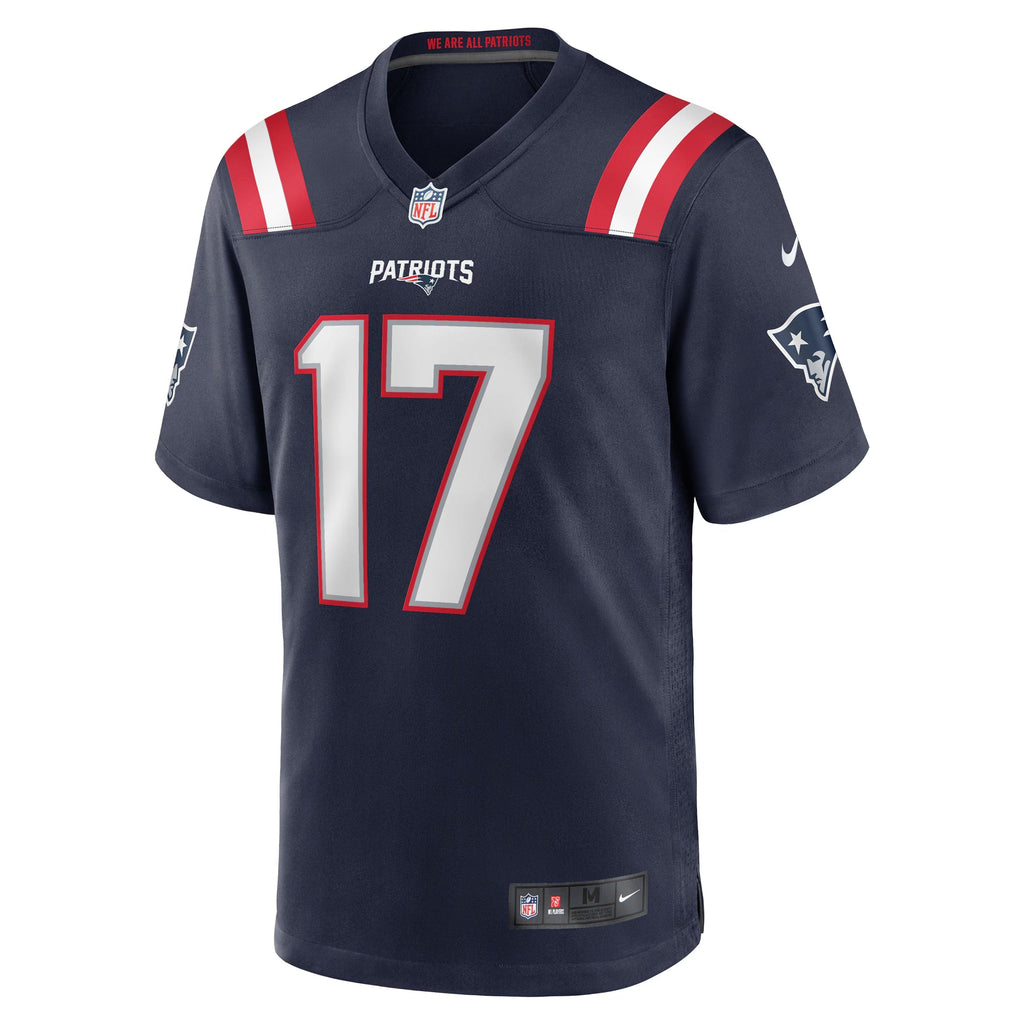 New England Patriots Bryce Baringer Navy Team Game Jersey