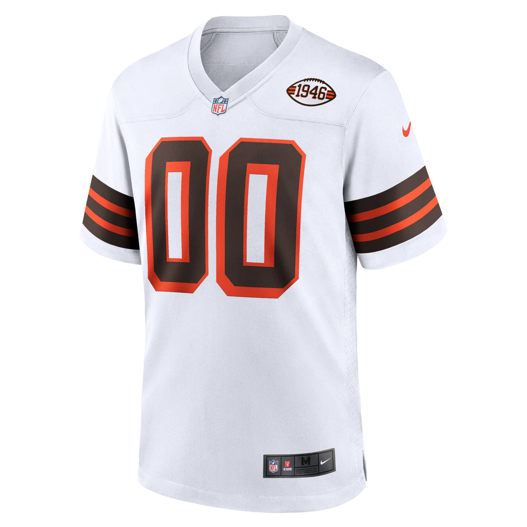 Cleveland Browns White 1946 Collection Alternate Custom Jersey