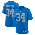 Detroit Lions Alex Anzalone Blue Alternate Game Jersey