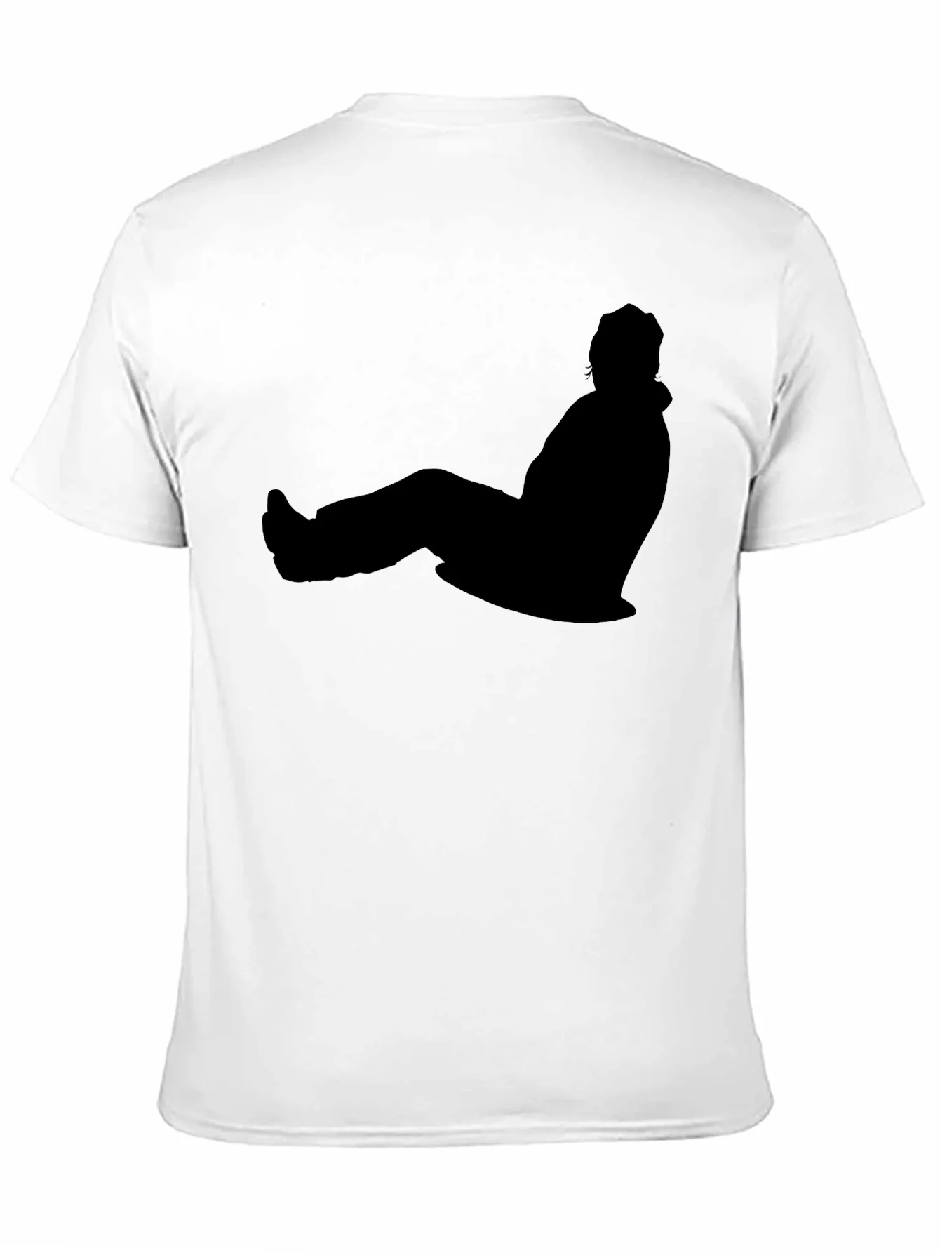 Chill Silhouette Graphic Tee - Black Cotton Comfort