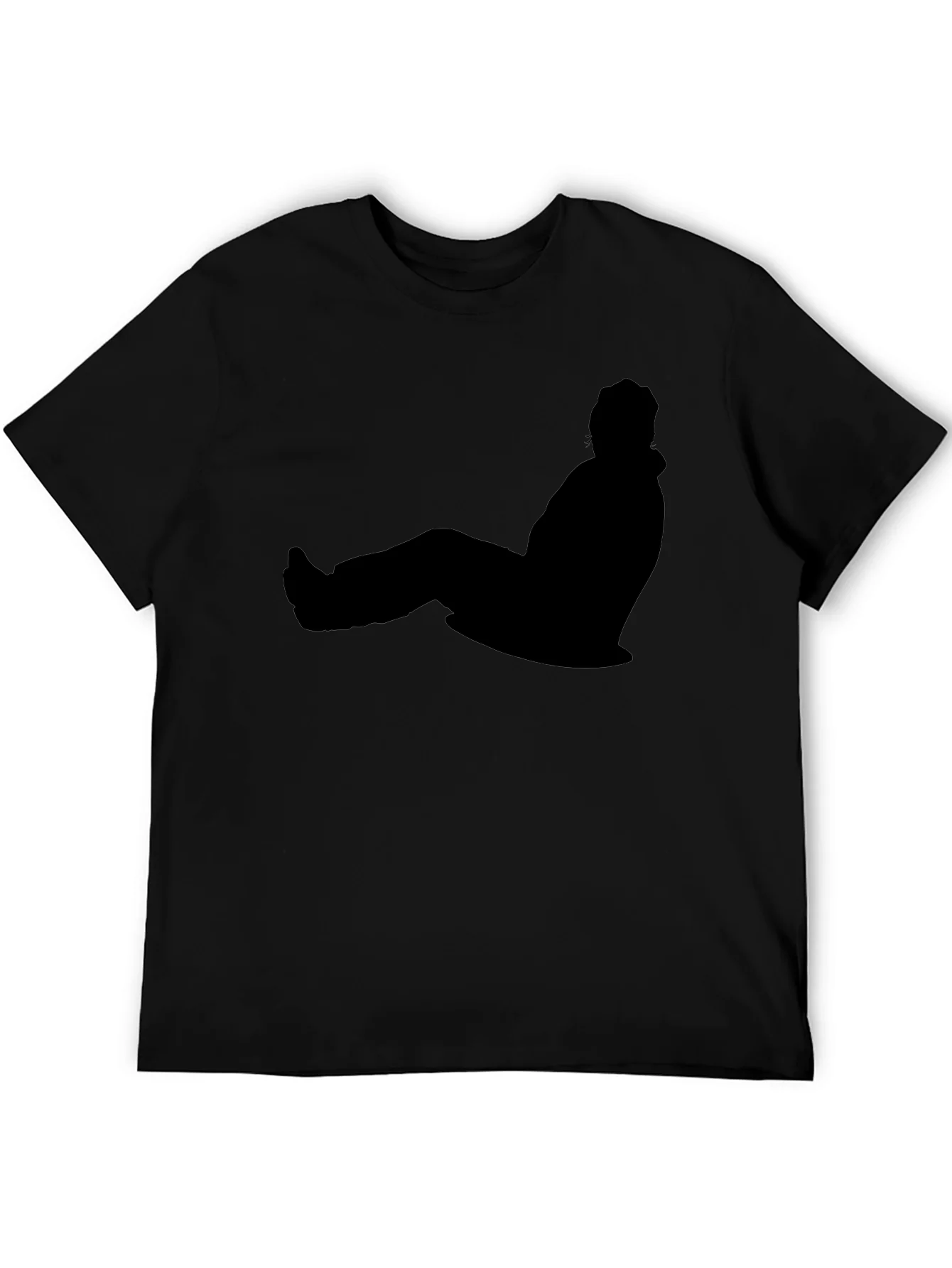 Chill Silhouette Graphic Tee - Black Cotton Comfort