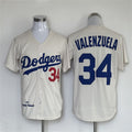 Los Angeles Dodgers #34 Fernando Valenzuela Road 1981 Cooperstown Collection Authentic Jersey Rice white Baseball Jerseys