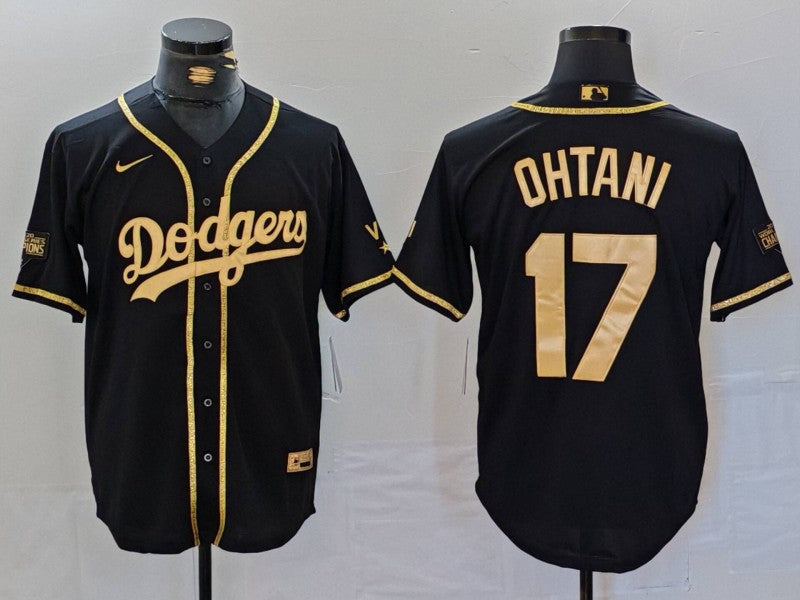 Men's Los Angeles Dodgers Shohei Ohtani #17 Black Game Team jersey