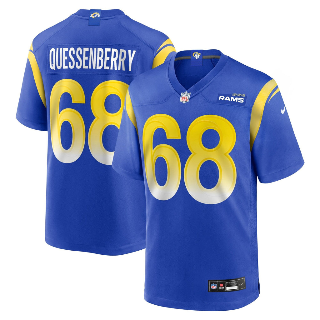 Los Angeles Rams David Quessenberry Royal Team Game Jersey