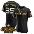 #35 Justin Verlander Houston Astros 2023 SPACE CITY CHAMPIONS FLEX JERSEY C black ALL STITCHED Baseball Jerseys