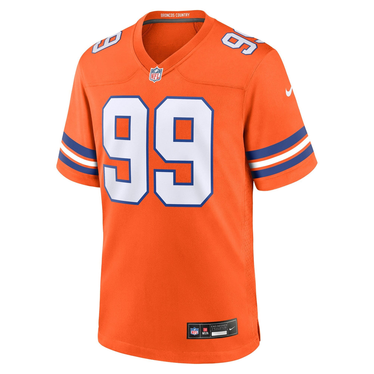 Denver Broncos Zach Allen Orange Alternate Game Jersey