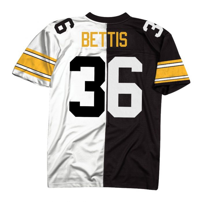 P.Steelers #36 Jerome Bettis Player White/Black Replica Limited Split Stitched American Football Jerseys