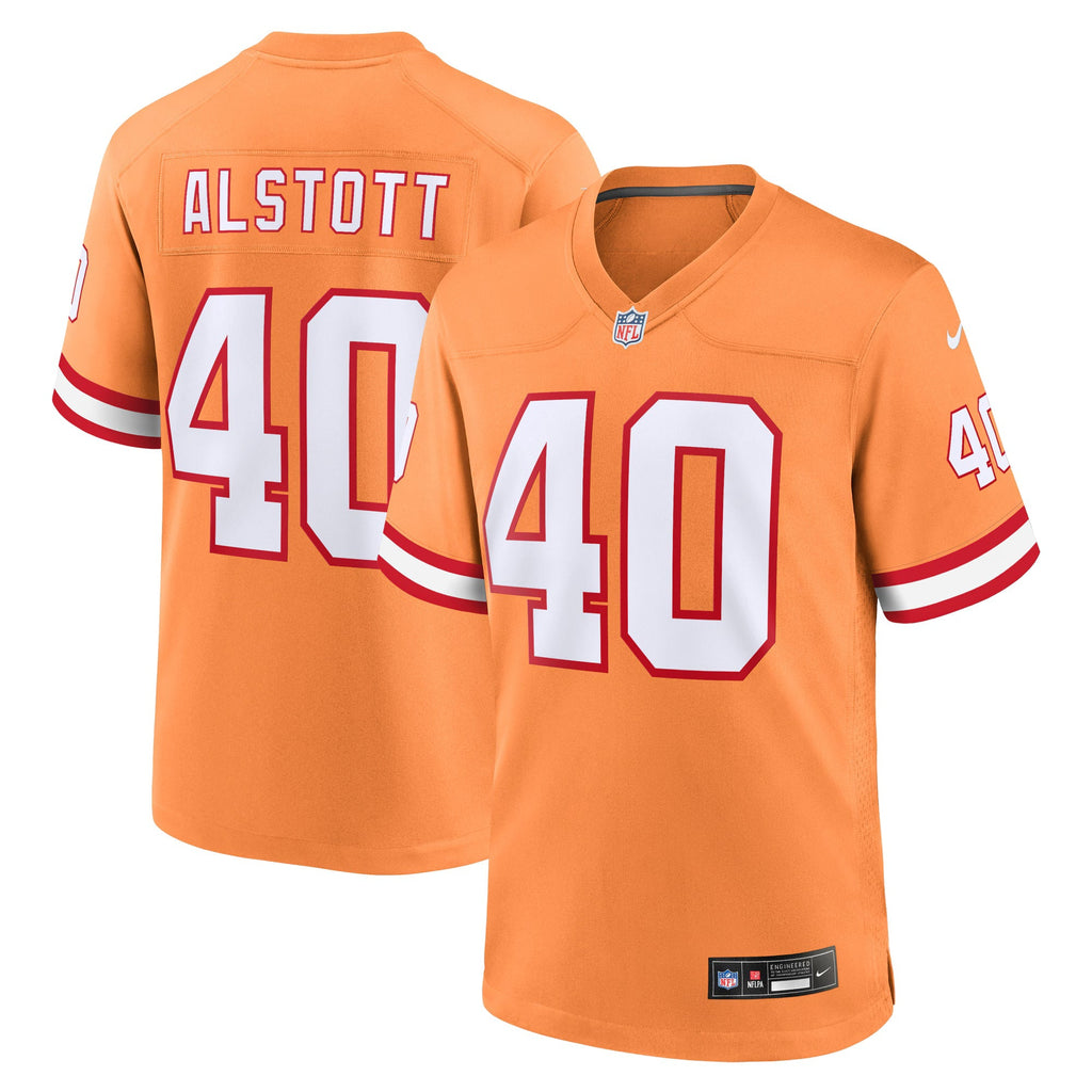 Tampa Bay Buccaneers Mike Alstott Orange Throwback Game Jersey