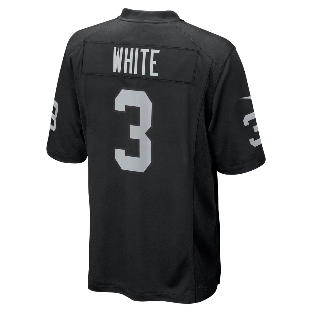 Las Vegas Raiders Zamir White Black Team Game Jersey