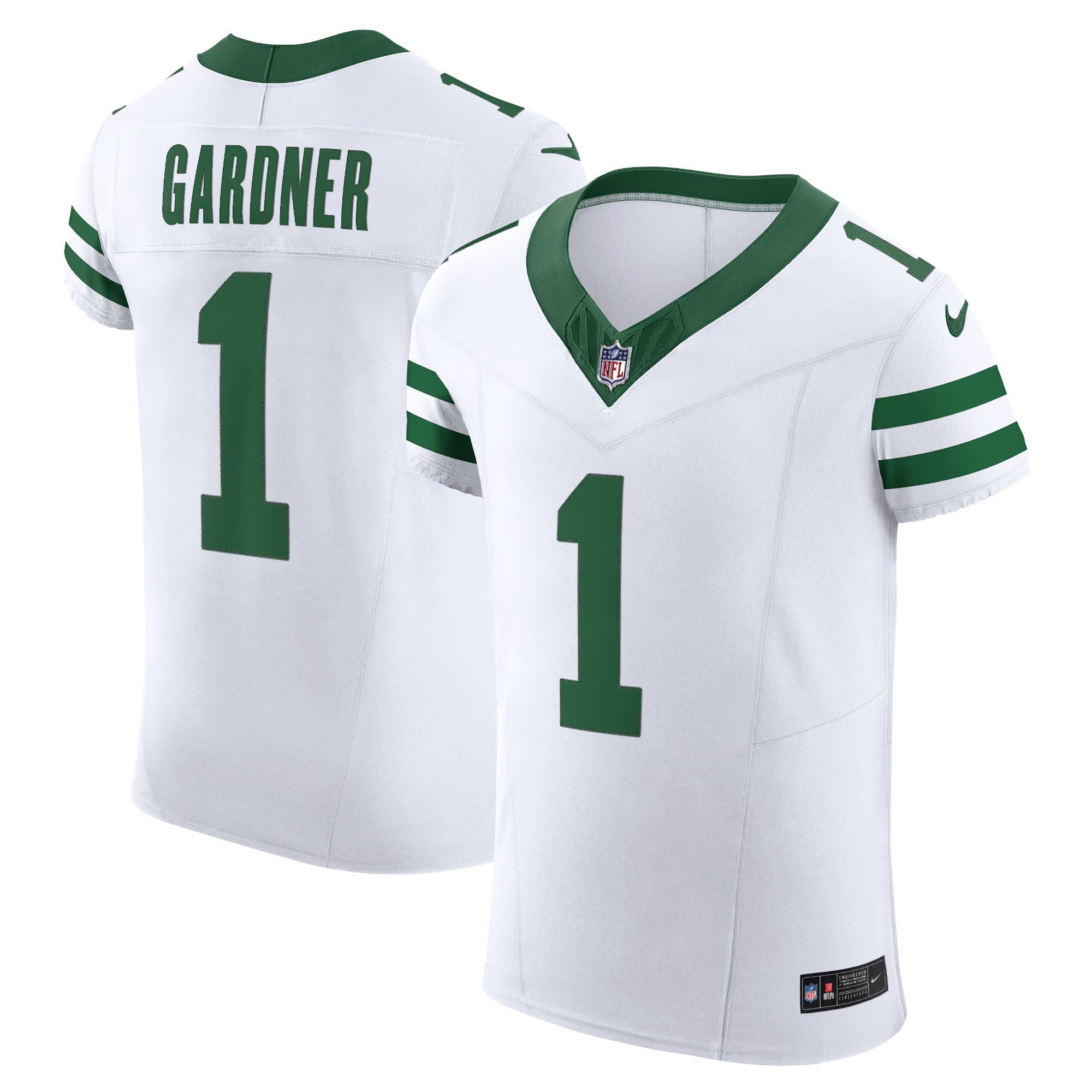 New York Jets Ahmad Sauce Gardner White Alternate Vapor F.U.S.E. Elite Jersey