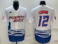 Men's 2023 World Baseball Classic #12 Francisco Lindor Puerto Rico White jersey