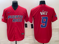 Men's 2023 World Baseball Classic #9 Javier Baez Puerto Rico Red jersey