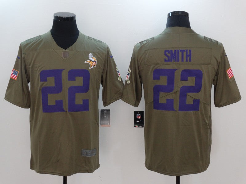 Men's Minnesota Vikings Harrison Smith #22 Brown Game jersey