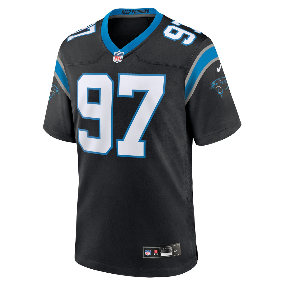 Carolina Panthers Bobby Brown III Black Team Game Jersey