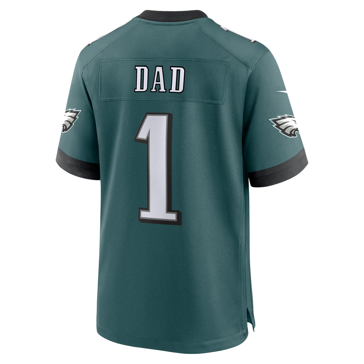 Philadelphia Eagles Midnight Green #1 Dad Game Jersey