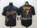 Men's Los Angeles Dodgers Kobe Bryant #8-24 Black Game Player jersey