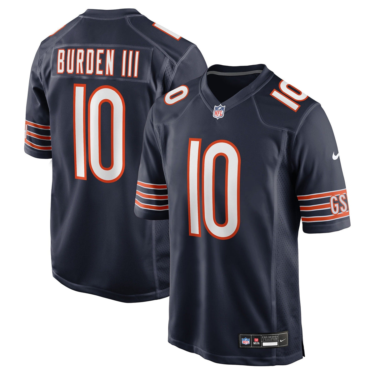 Chicago Bears Luther Burden III Navy Team Game Jersey