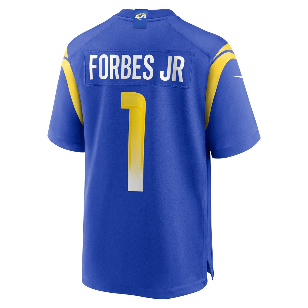 Los Angeles Rams Emmanuel Forbes Jr. Royal Team Game Jersey