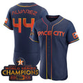 #44 Yordan Alvarez Houston Astros blue 2023 SPACE CITY CHAMPIONS FLEX JERSEY C ALL STITCHED Baseball Jerseys
