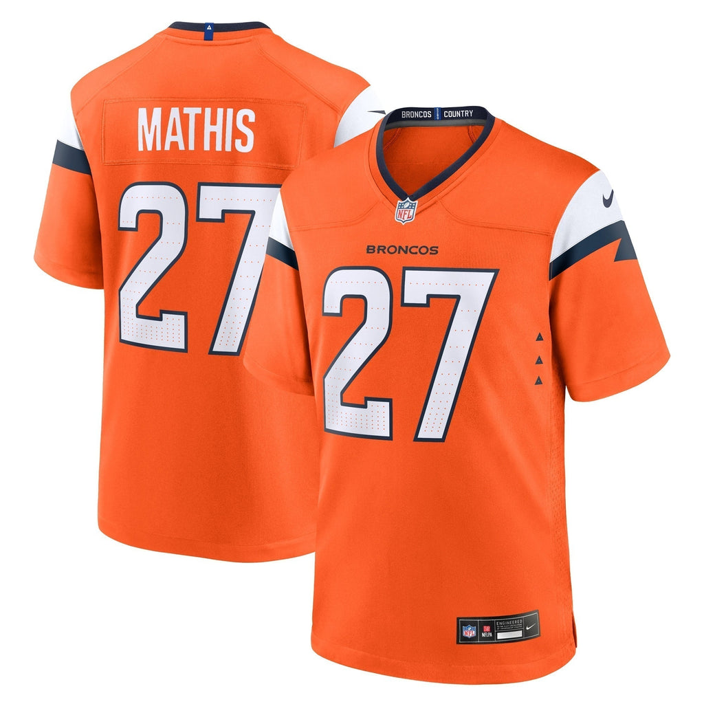 Damarri Mathis Denver Broncos Nike Team Game Jersey -  Orange