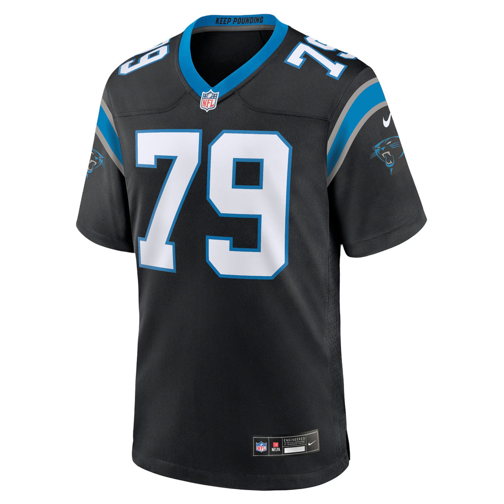 Carolina Panthers Ikem Ekwonu Black Game Jersey