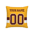 Custom Gold W.Commanders Decorative Throw Pillow Case - Print Personalized Football Team Fans Name & Number Birthday Gift