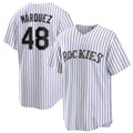 Colorado Rockies #48 Germn Mrquez White Home Replica Player Name Jersey Baseball Jerseys