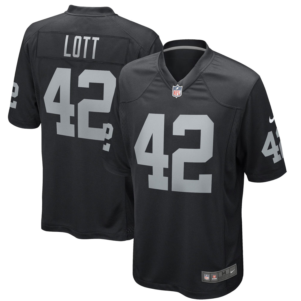 Las Vegas Raiders Ronnie Lott Black Game Retired Player Jersey