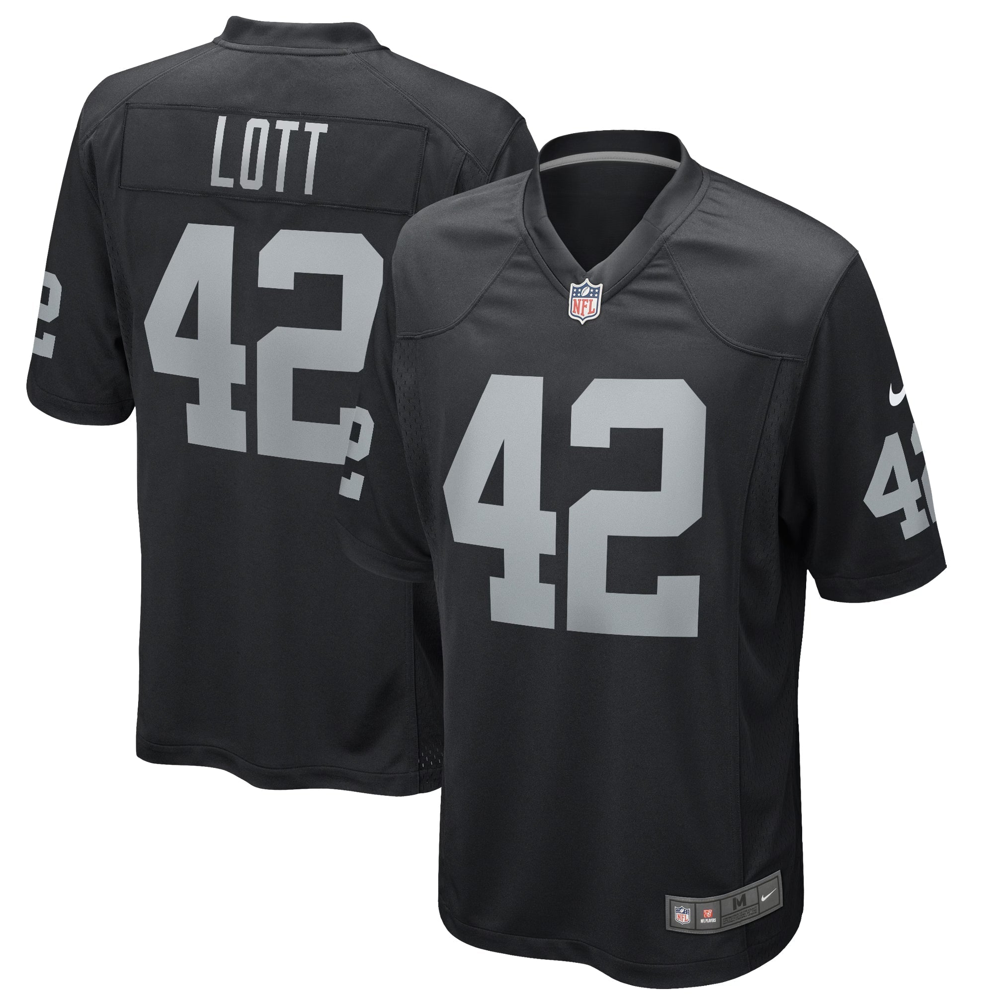 Las Vegas Raiders Ronnie Lott Black Game Retired Player Jersey
