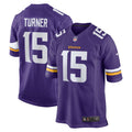 Minnesota Vikings Dallas Turner Purple Player Game Jersey