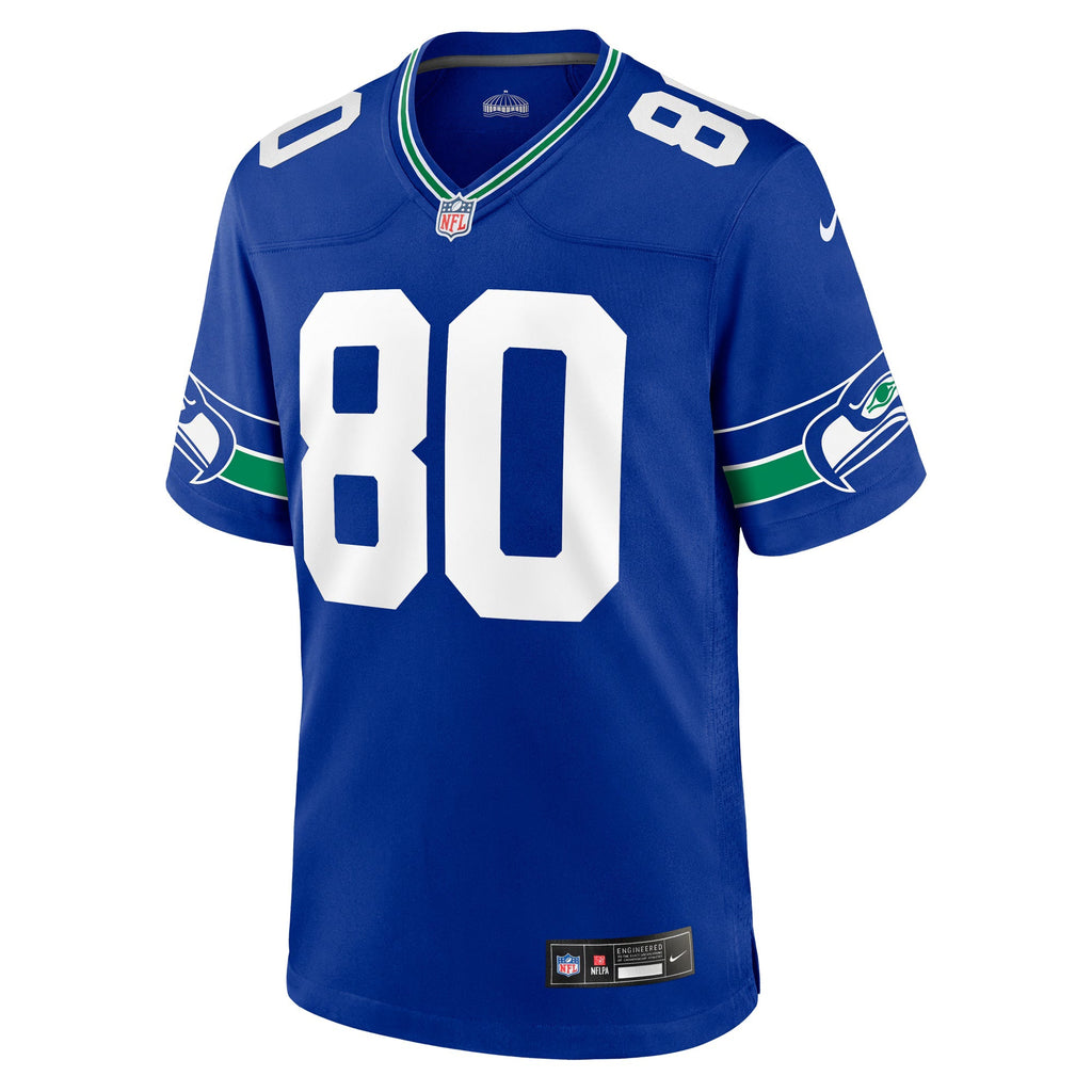 Seattle Seahawks Steve Largent Royal Throwback Retired Player Game Jersey