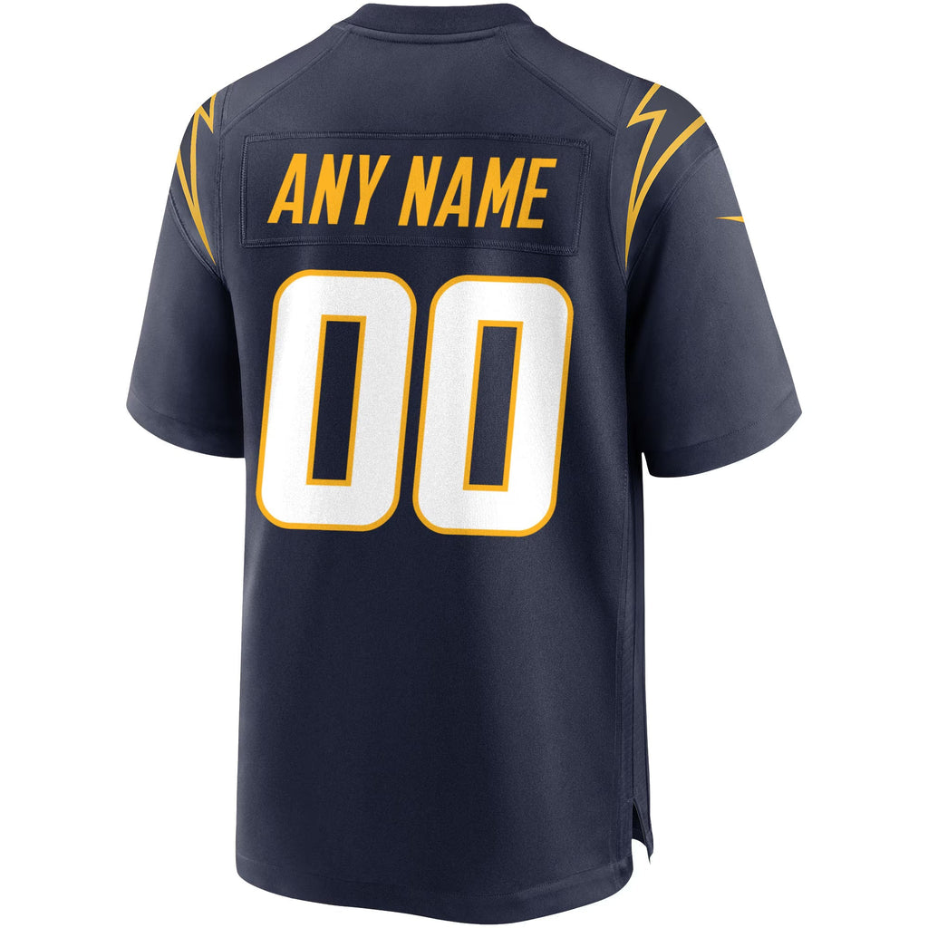 Los Angeles Chargers Navy Alternate Custom Game Jersey