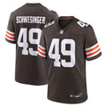 Cleveland Browns Carson Schwesinger Brown 2025 NFL Draft Game Jersey